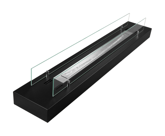 LUMINA Einbau 120 Glas – Bioethanol-Brennereinsatz mit Glasscheiben
