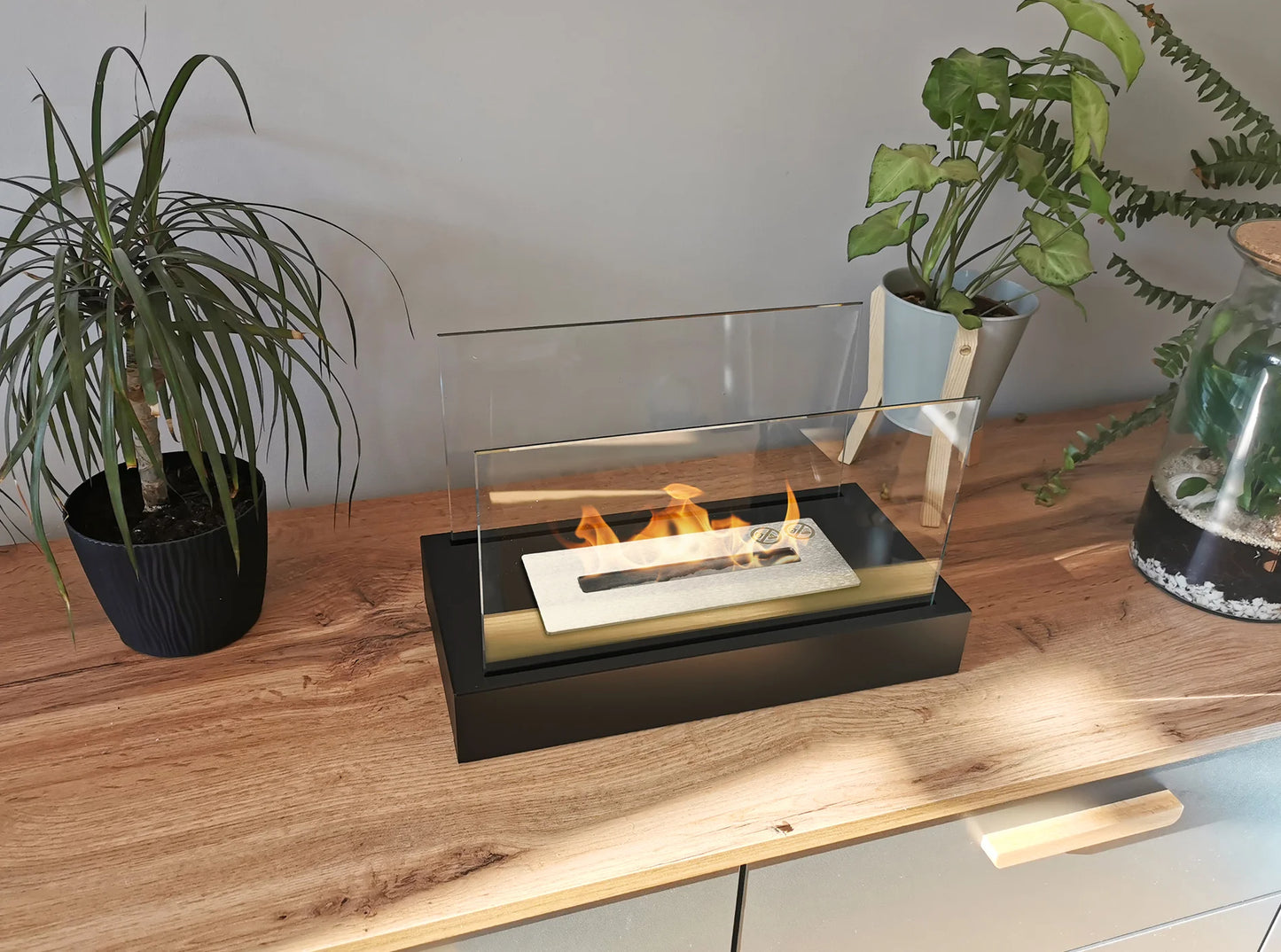 Biokamin Glow Schwarz Matt - IgnisLumina.ch