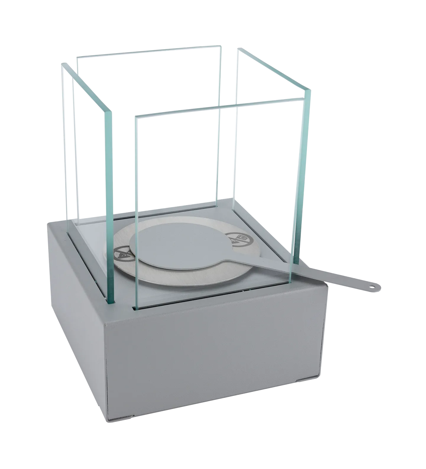 Biokamin Stand Smart Grau Strukturiert Matt - IgnisLumina.ch