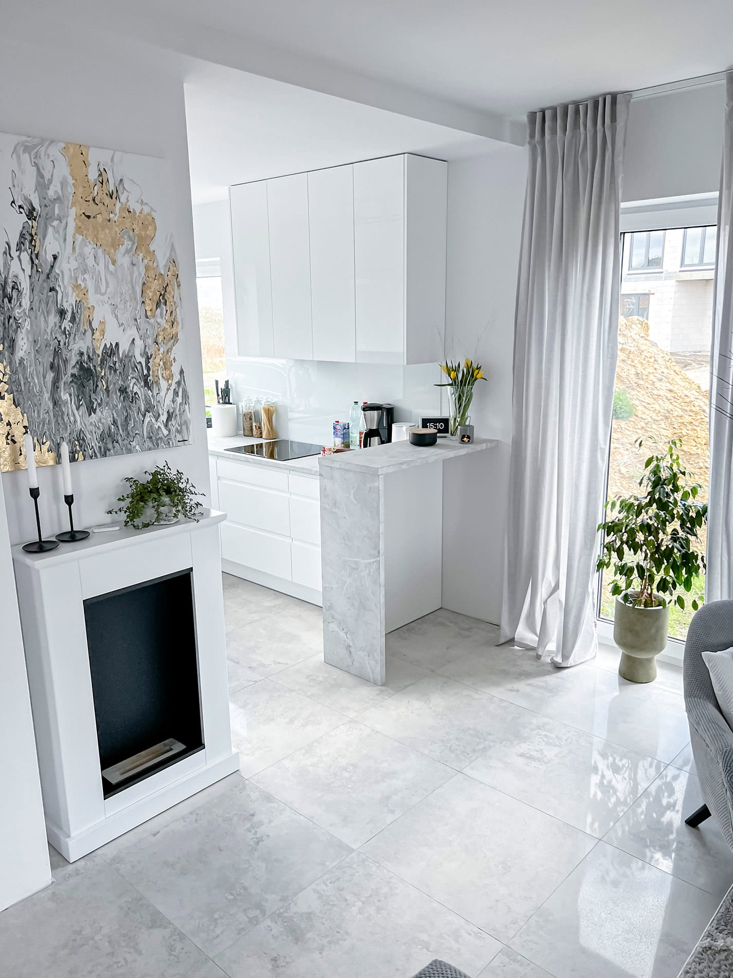 Biokamin Portal Asne Weiß Matt - IgnisLumina.ch