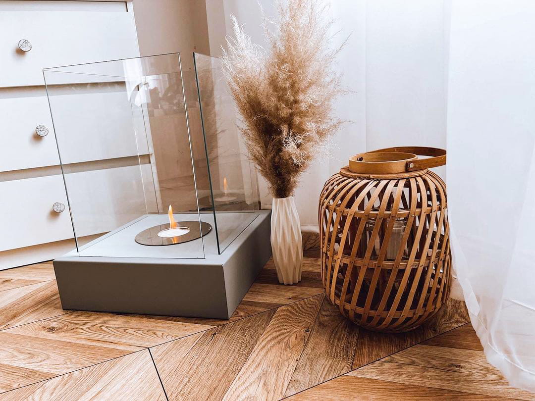 Biokamin Stand Sunset Garden Grau - IgnisLumina.ch