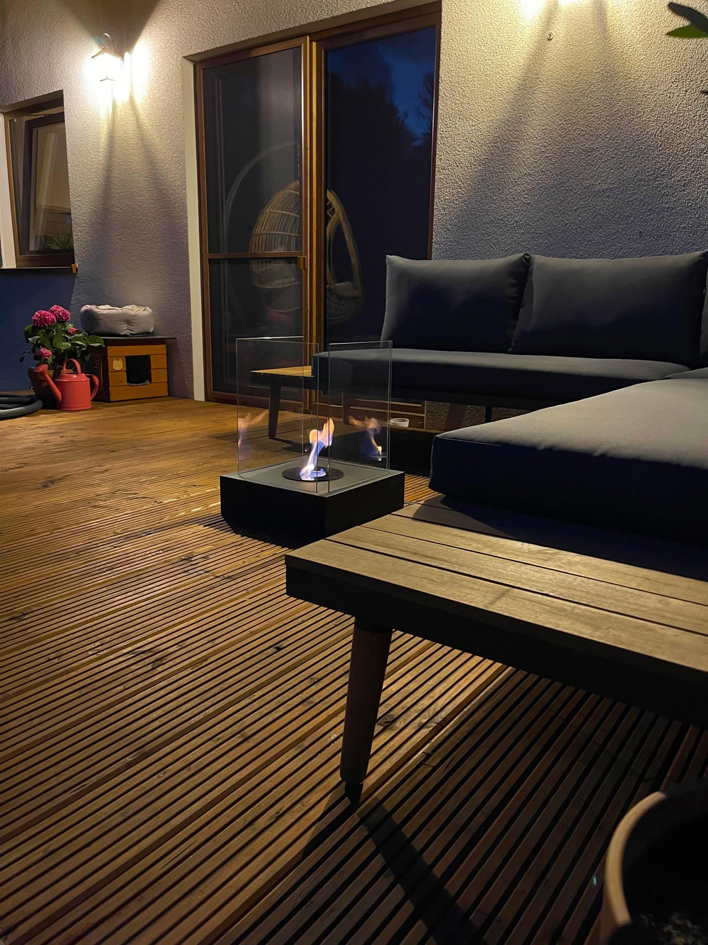 Biokamin Stand Sunset Garden Schwarz - IgnisLumina.ch