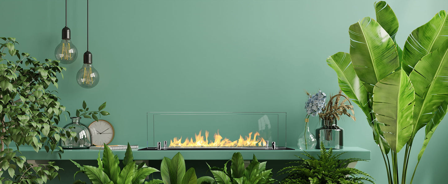 EINBAU-EINSATZ 65CM SCHWARZ MIT GLAS - IgnisLumina.ch