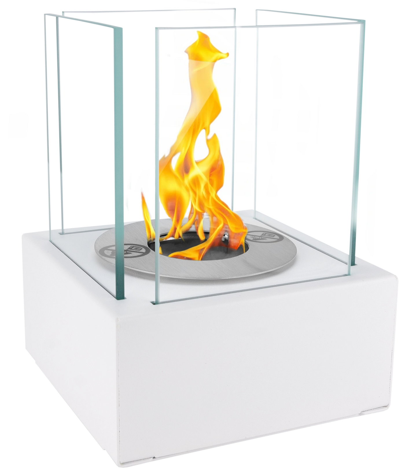 Biokamin Stand Smart Weiß Strukturiert Matt - IgnisLumina.ch