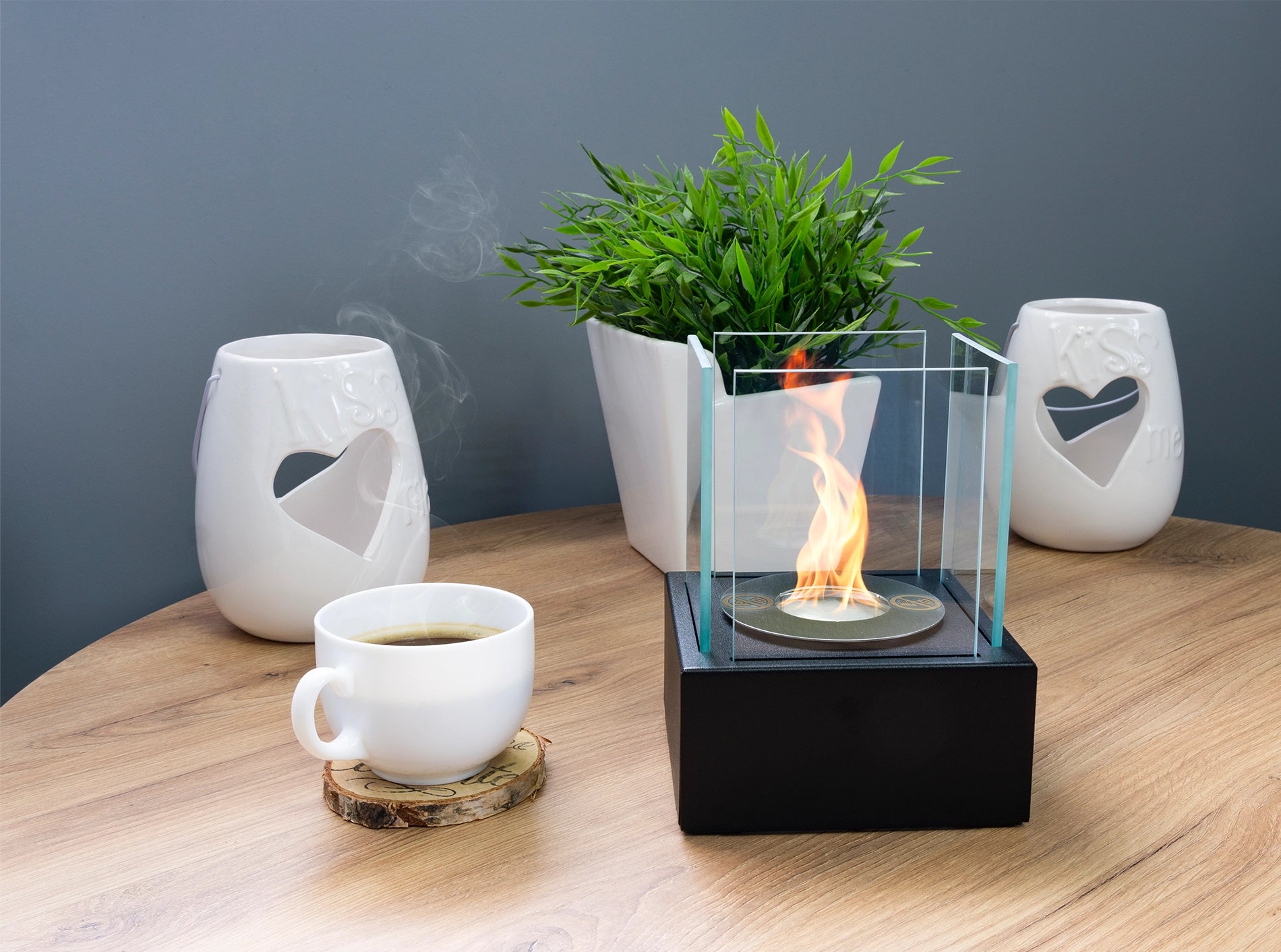 SET 2x Biokamin SMART + 2x Bioethanol ZITRONENGRAS - IgnisLumina.ch