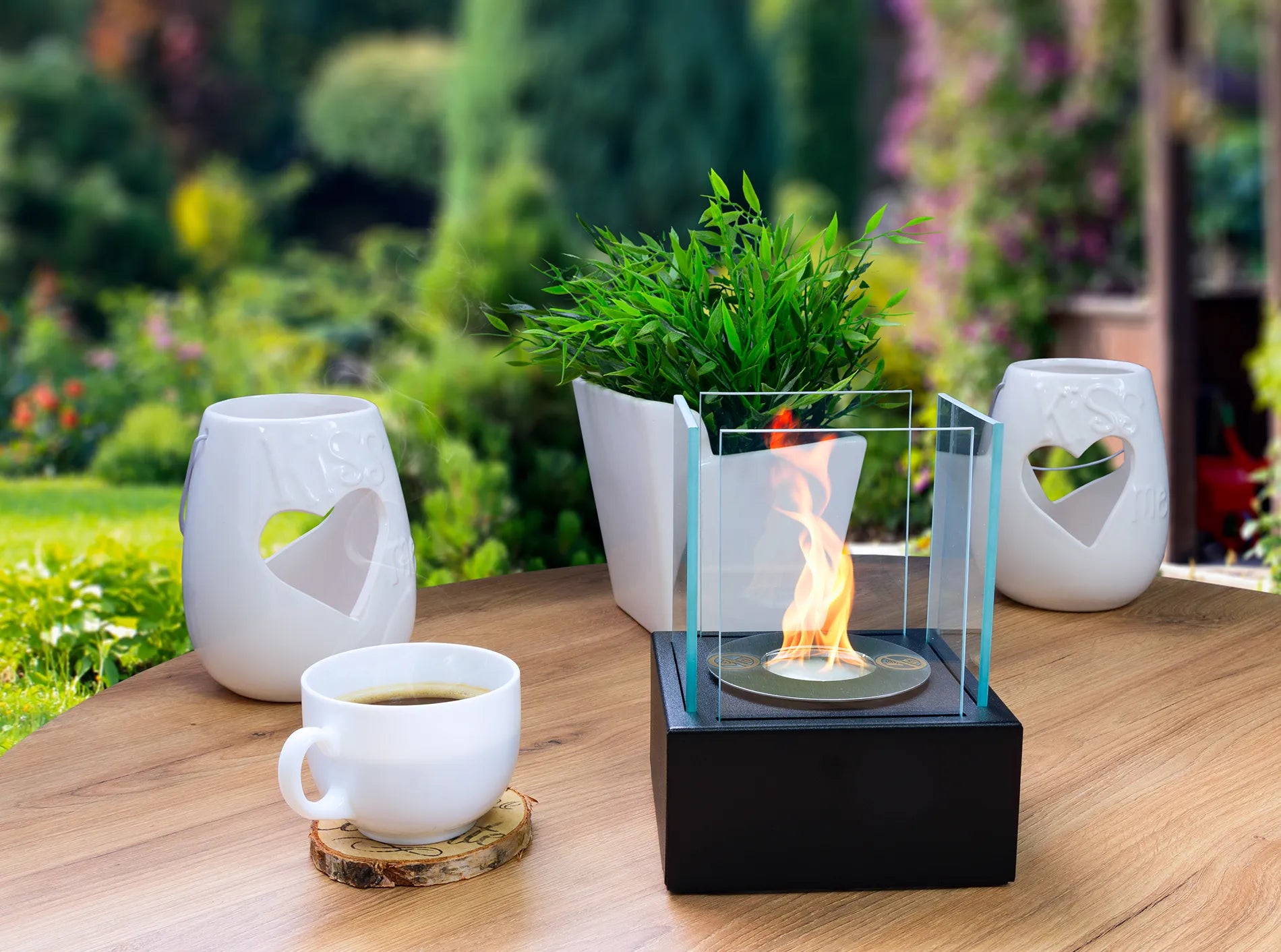 SET 2x Biokamin SMART + 2x Bioethanol ZITRONENGRAS - IgnisLumina.ch