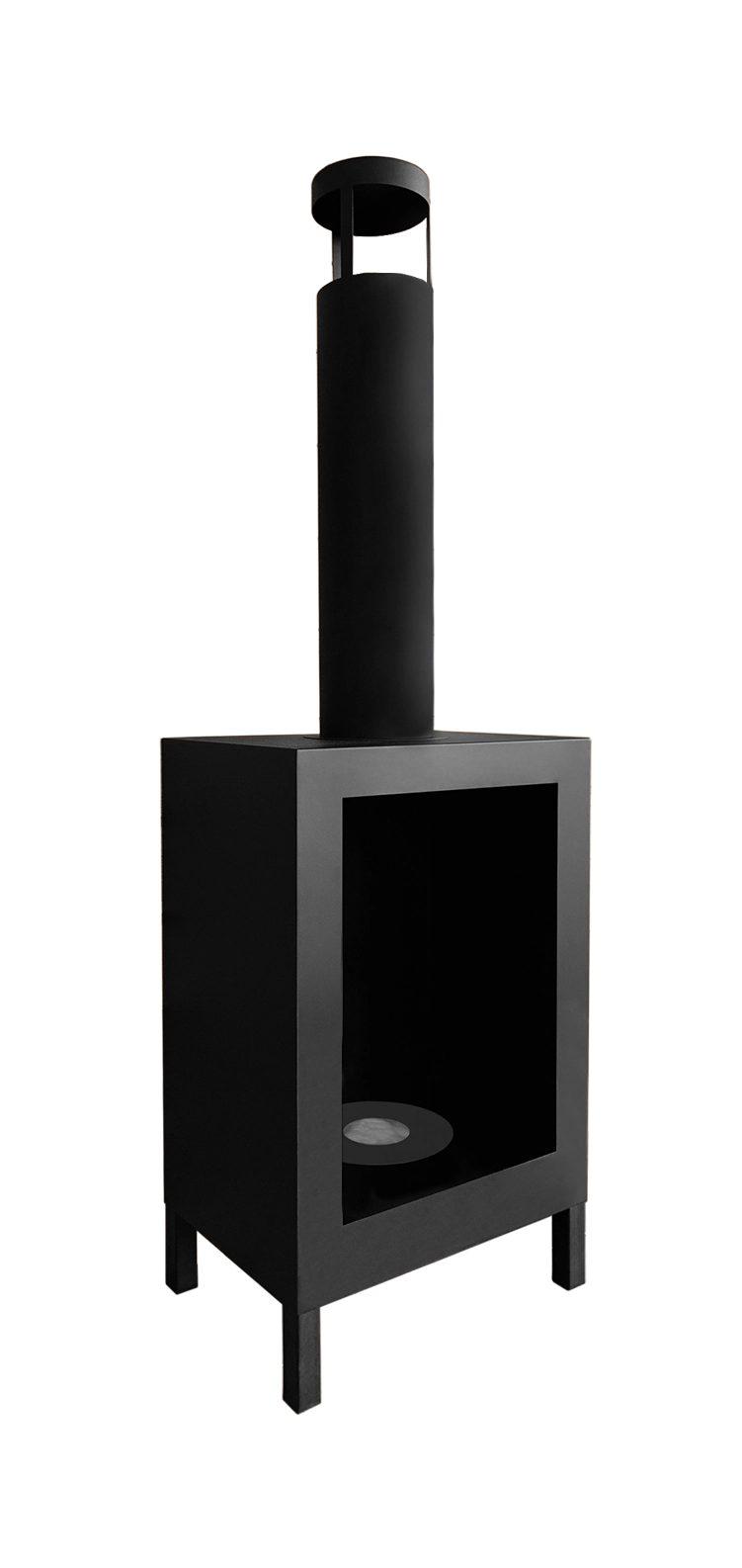 Biokamin Stand Kozen Schwarz Matt - IgnisLumina.ch