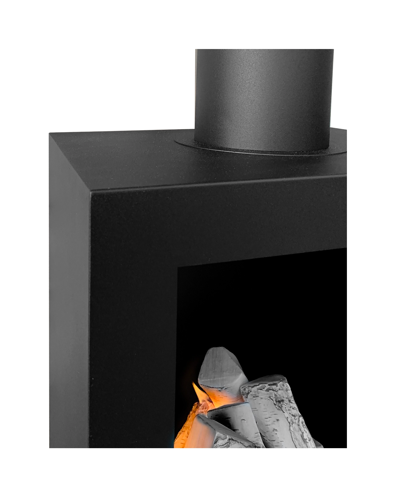 Biokamin Stand Kozen Schwarz Matt - IgnisLumina.ch