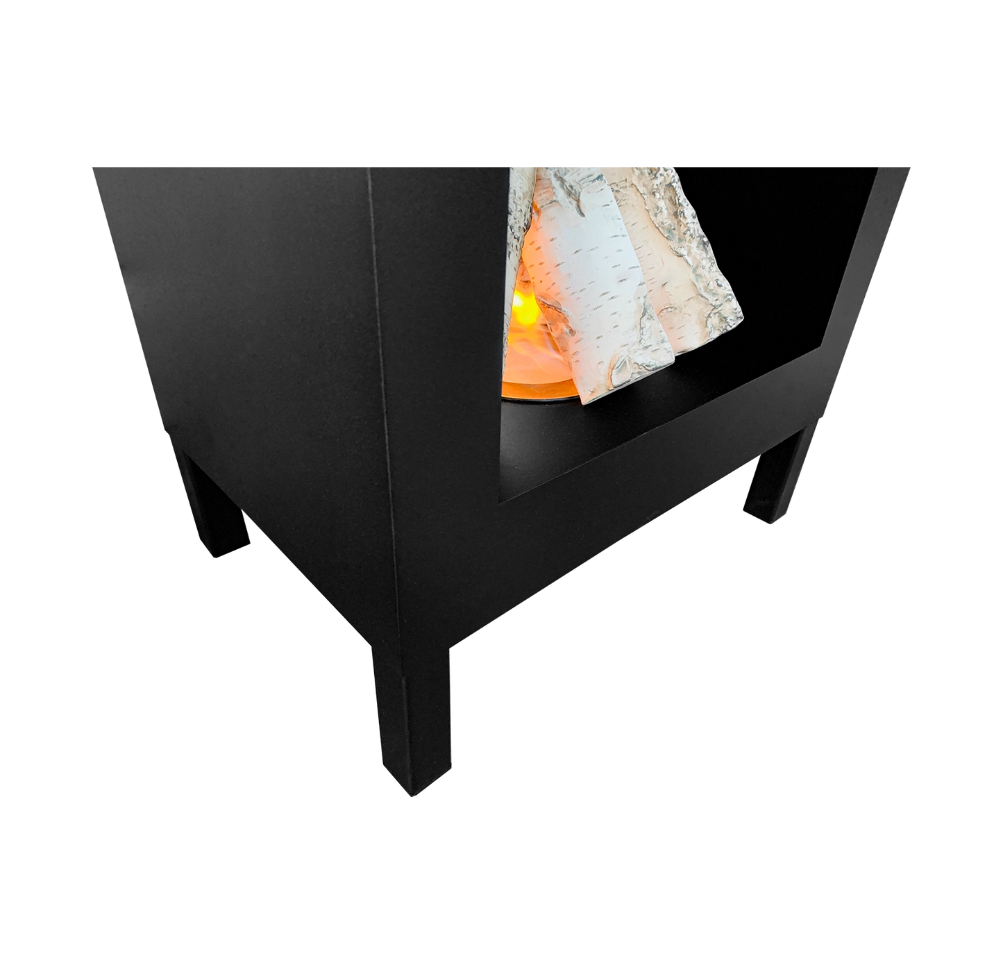 Biokamin Stand Kozen Schwarz Matt - IgnisLumina.ch