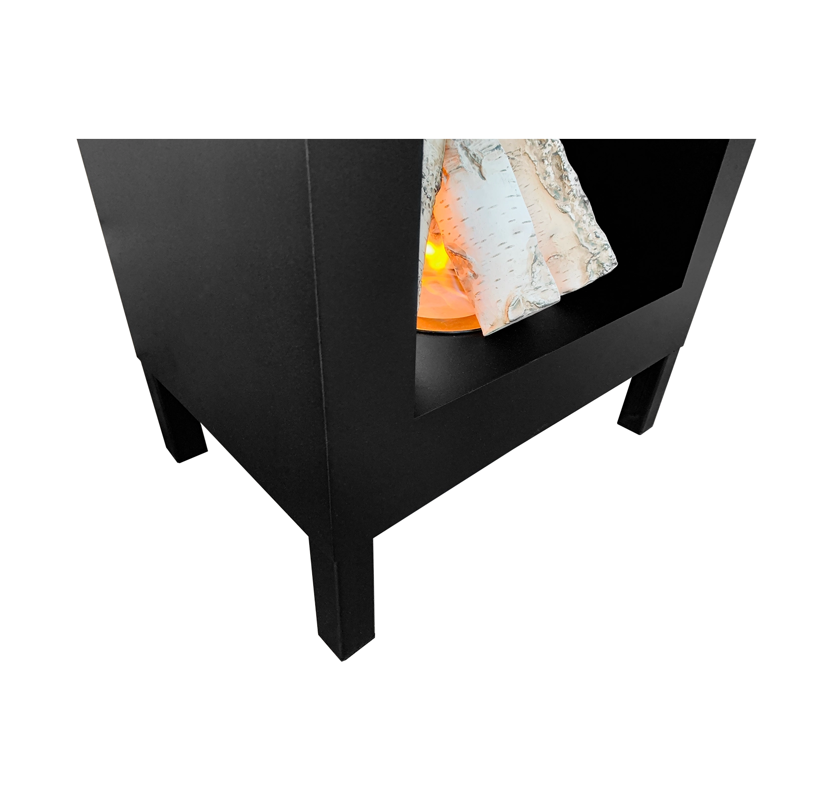 Biokamin Stand Kozen Schwarz Matt - IgnisLumina.ch