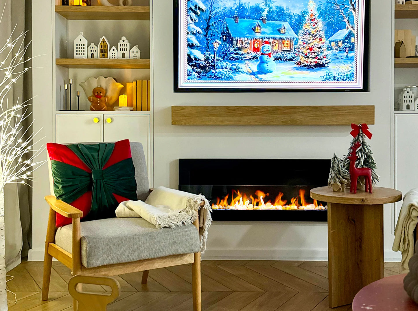 Biokamin 1200X400 Schwarz Strukturiert mit Glas - IgnisLumina.ch