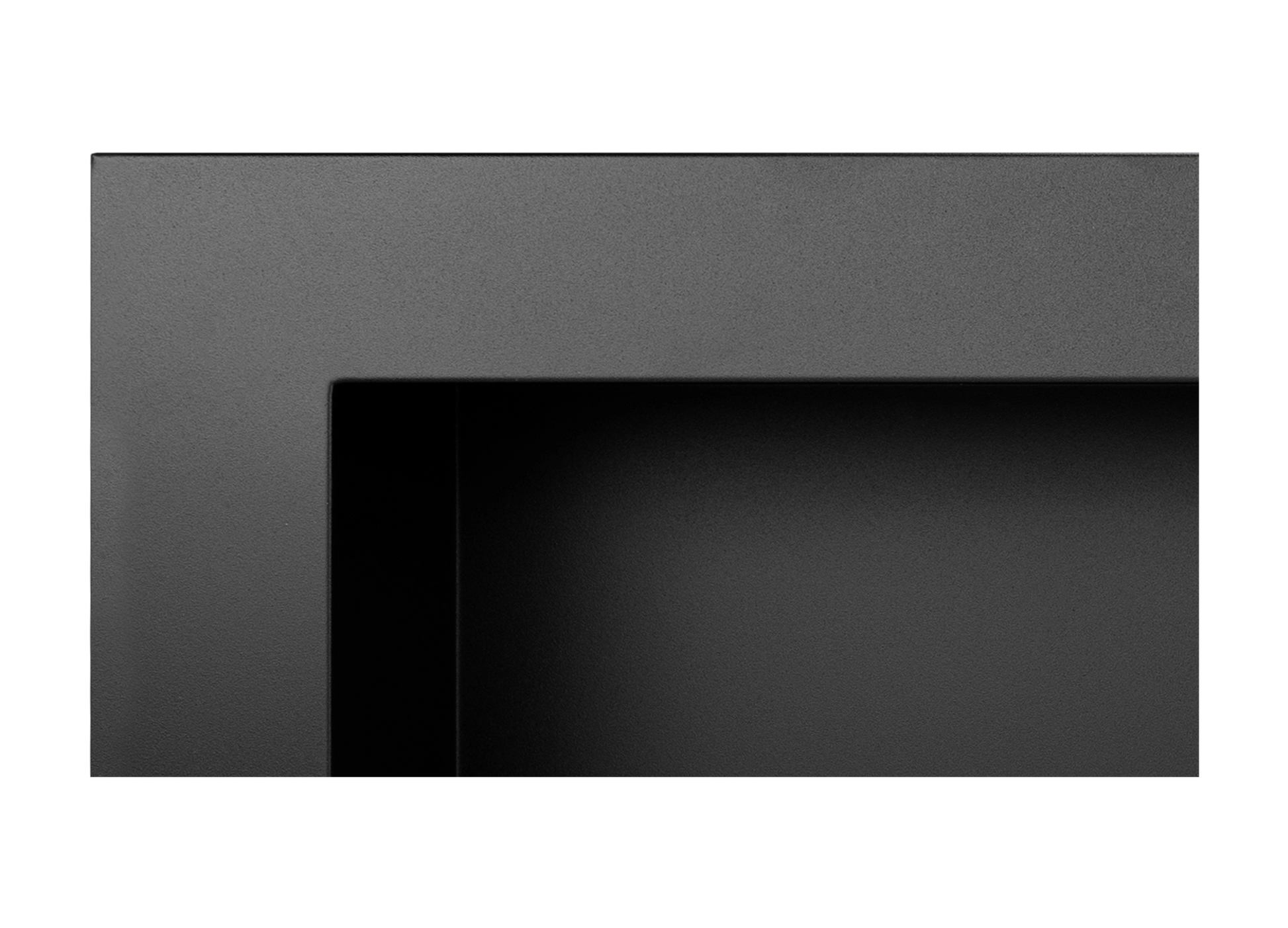 Biokamin 900x400 Schwarz Strukturiert - IgnisLumina.ch