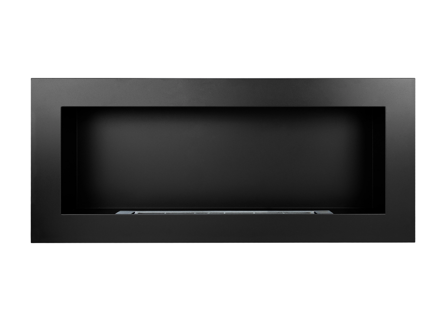 Biokamin 900x400 Schwarz Strukturiert - IgnisLumina.ch