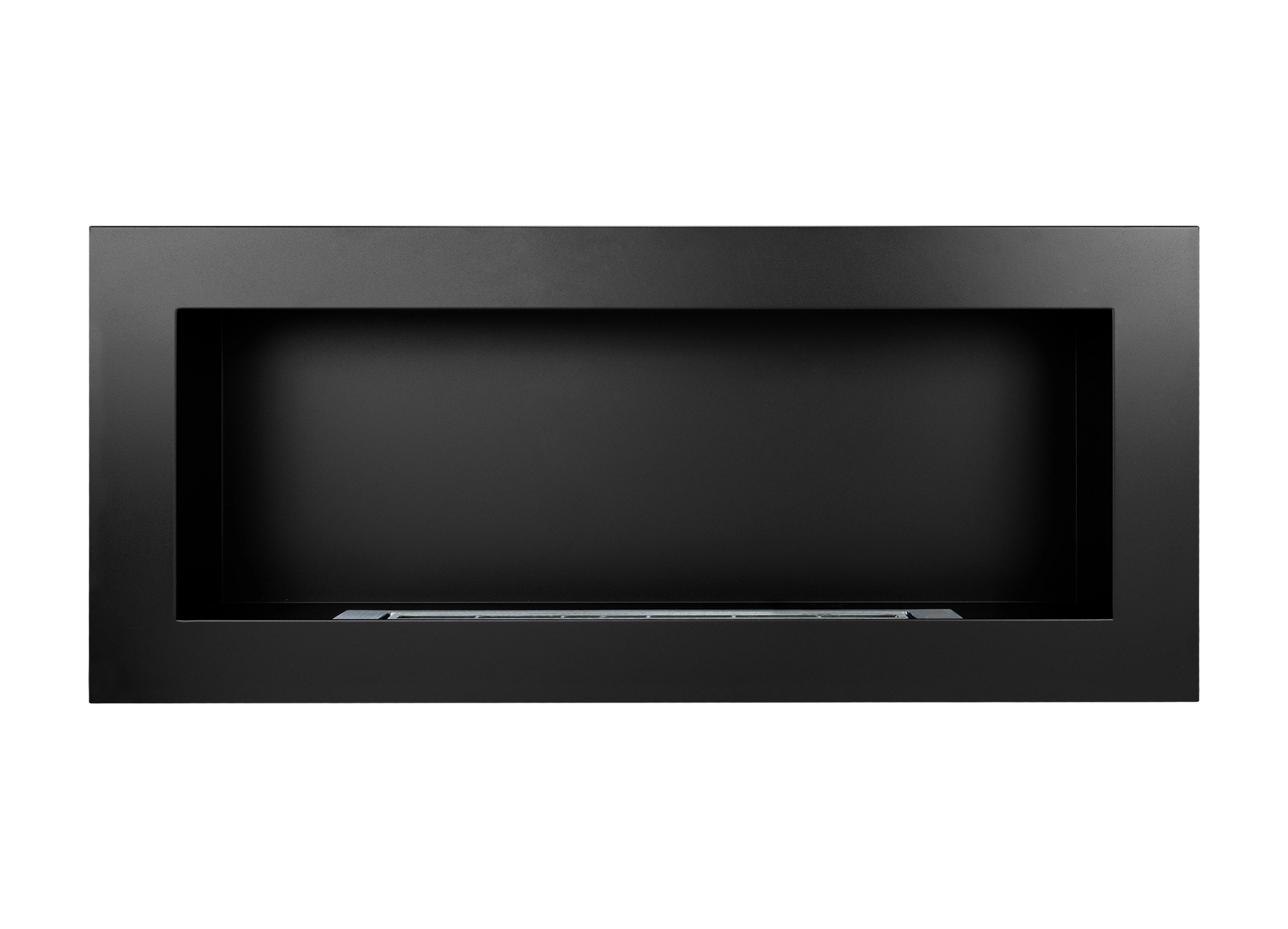 Biokamin 900x400 Schwarz Strukturiert - IgnisLumina.ch