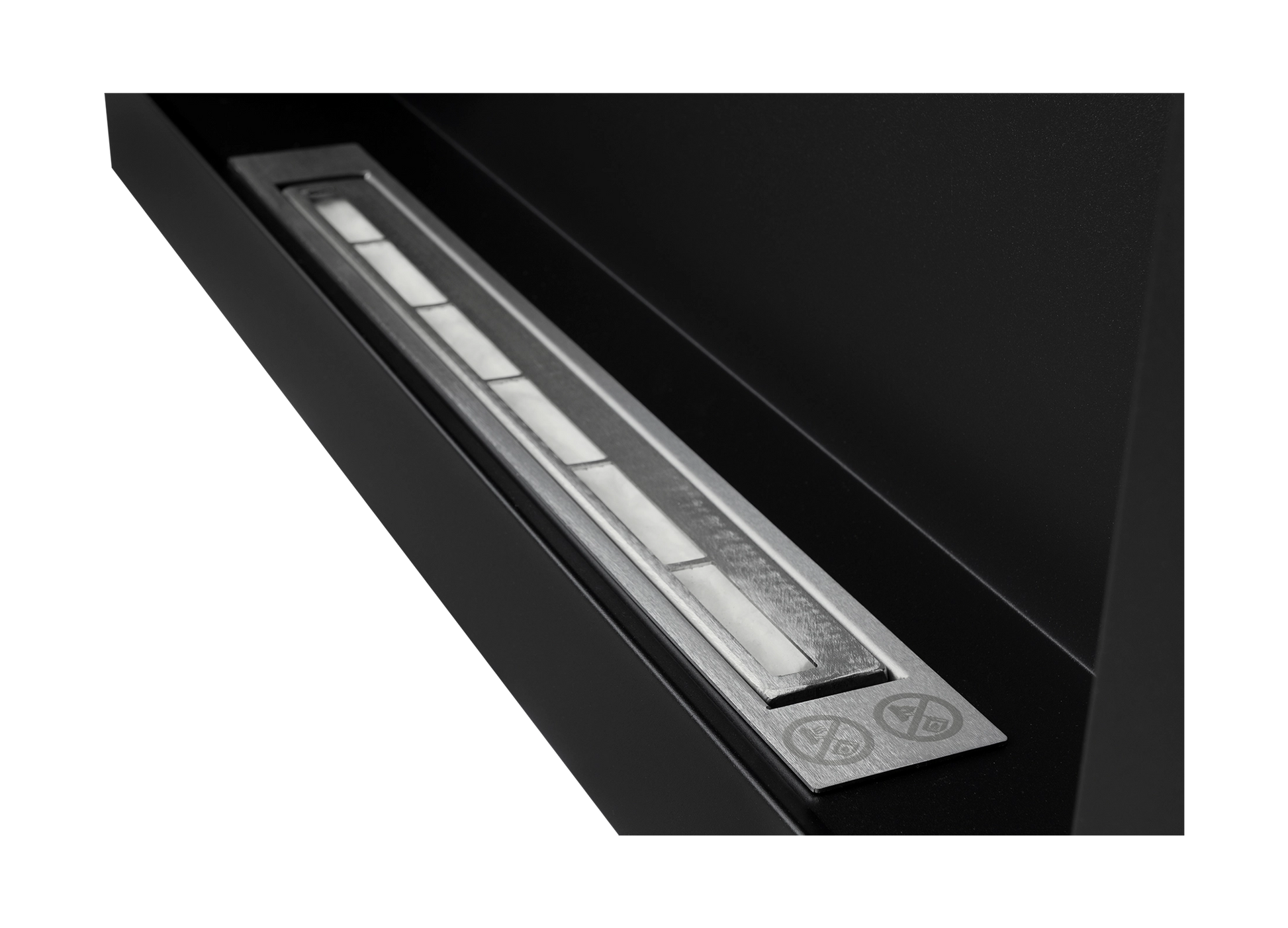 Biokamin 900x400 Schwarz Strukturiert - IgnisLumina.ch