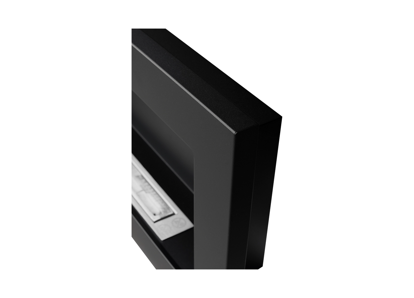 Biokamin 900x400 Schwarz Strukturiert - IgnisLumina.ch