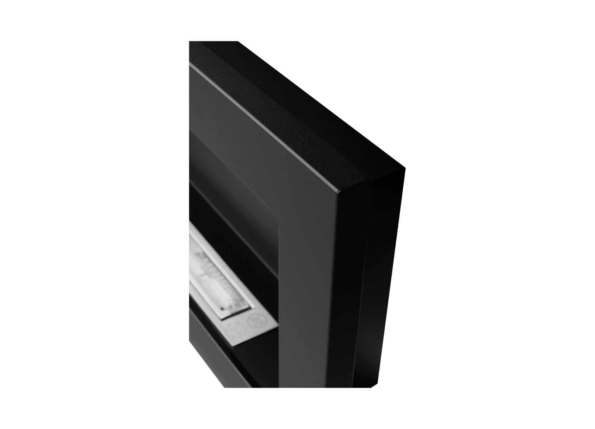 Biokamin 900x400 Schwarz Strukturiert - IgnisLumina.ch