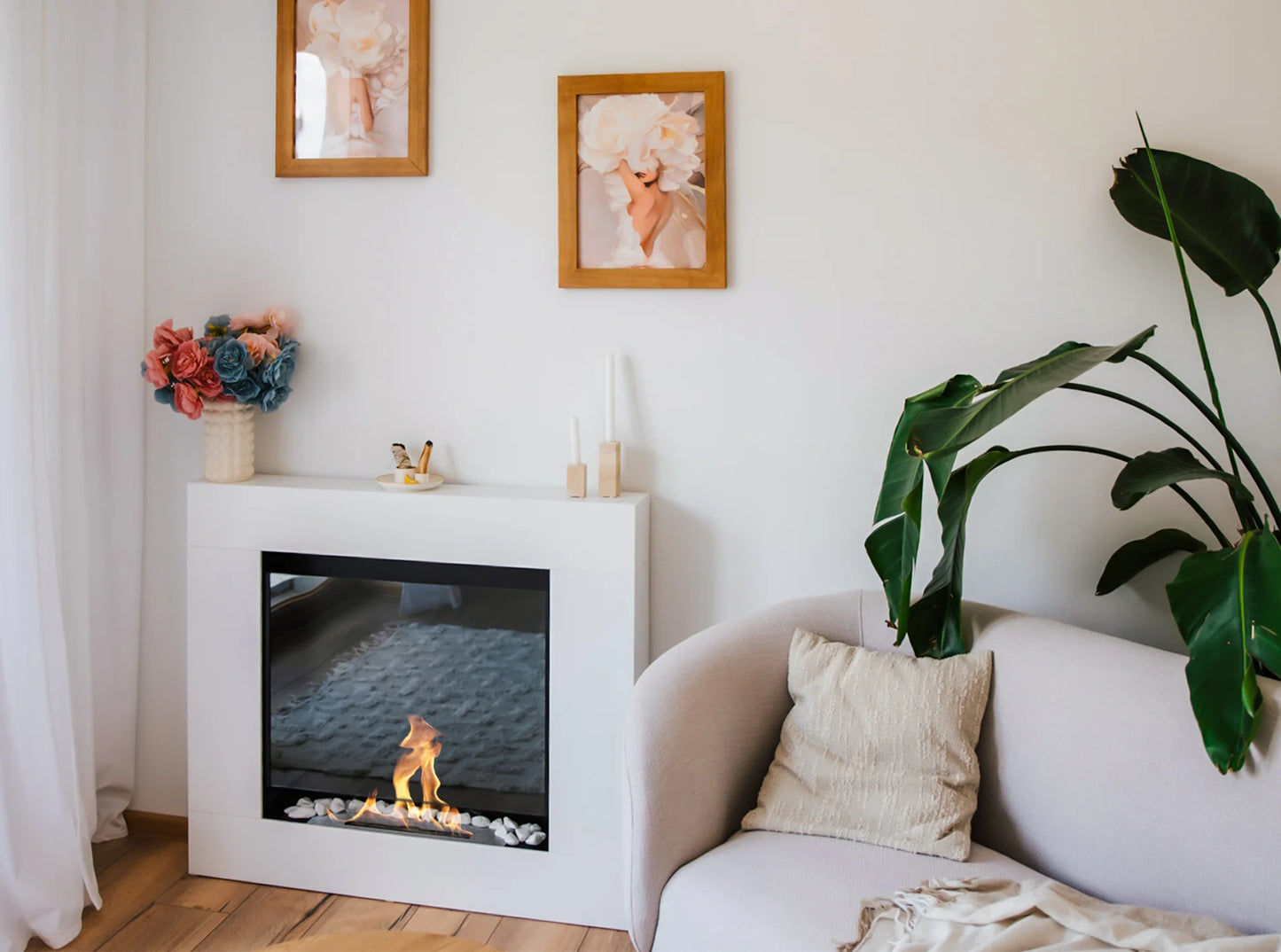 Biokamin Portal Asne Weiß Matt - IgnisLumina.ch