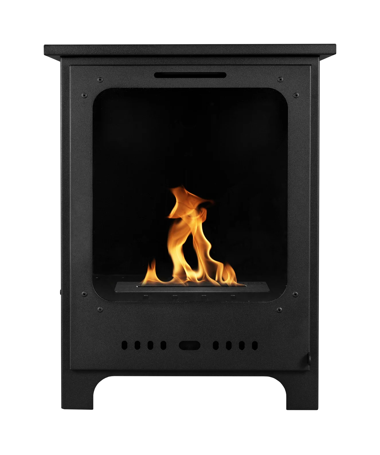 Biokamin Koza Mini Schwarz Matt mit Glas - IgnisLumina.ch