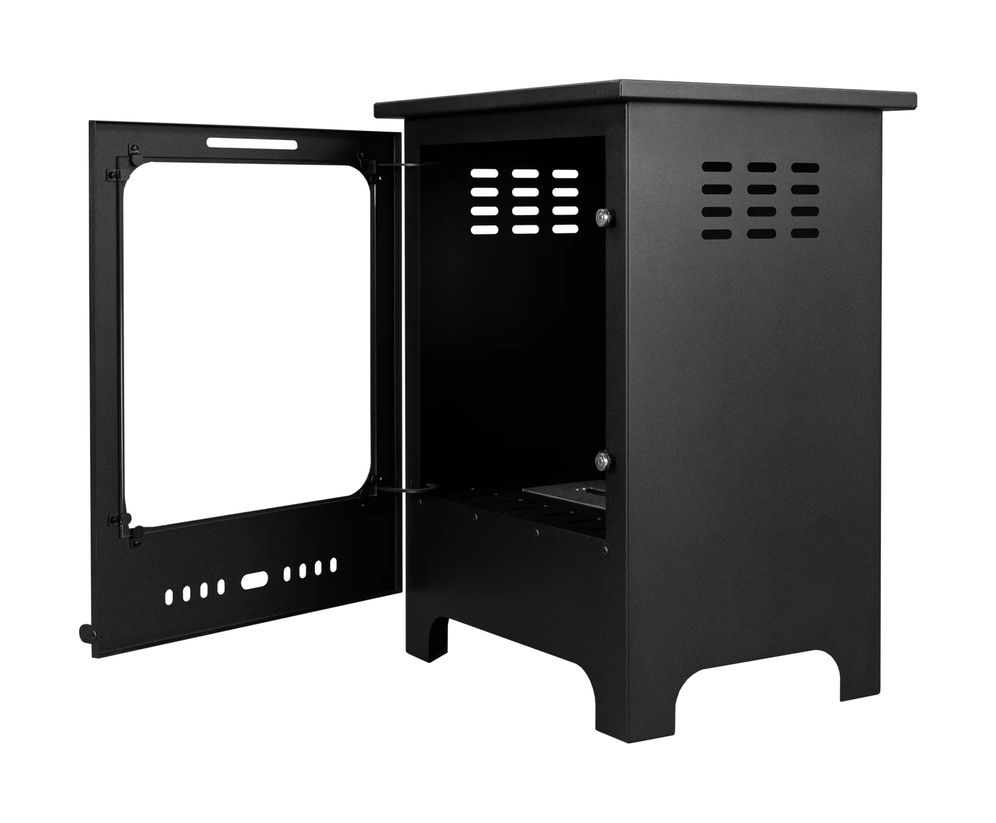 Biokamin Koza Mini Schwarz Matt mit Glas - IgnisLumina.ch