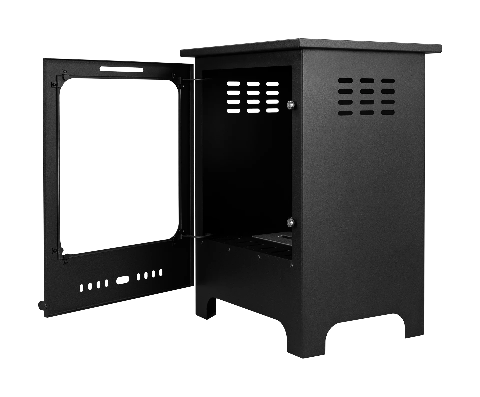 Biokamin Koza Mini Schwarz Matt mit Glas - IgnisLumina.ch