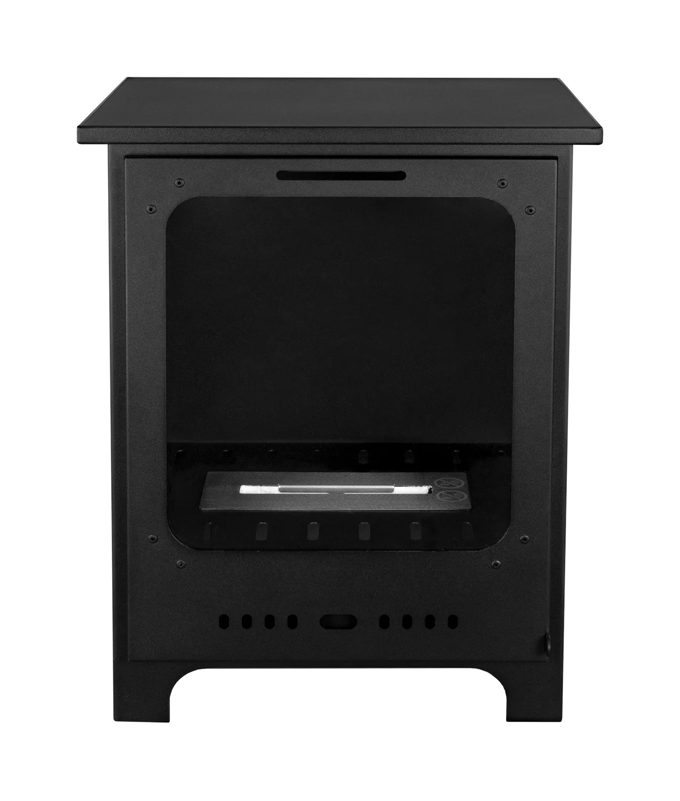 Biokamin Koza Mini Schwarz Matt mit Glas - IgnisLumina.ch