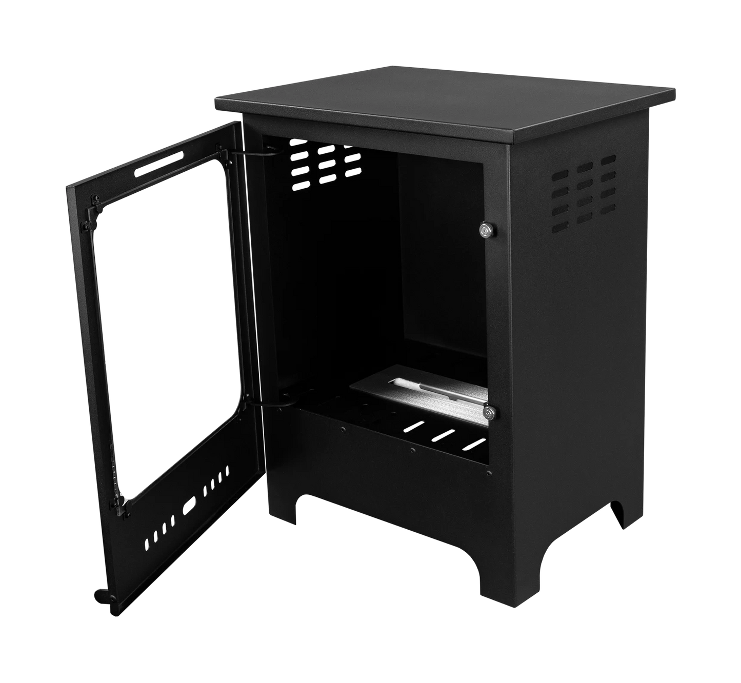 Biokamin Koza Mini Schwarz Matt mit Glas - IgnisLumina.ch