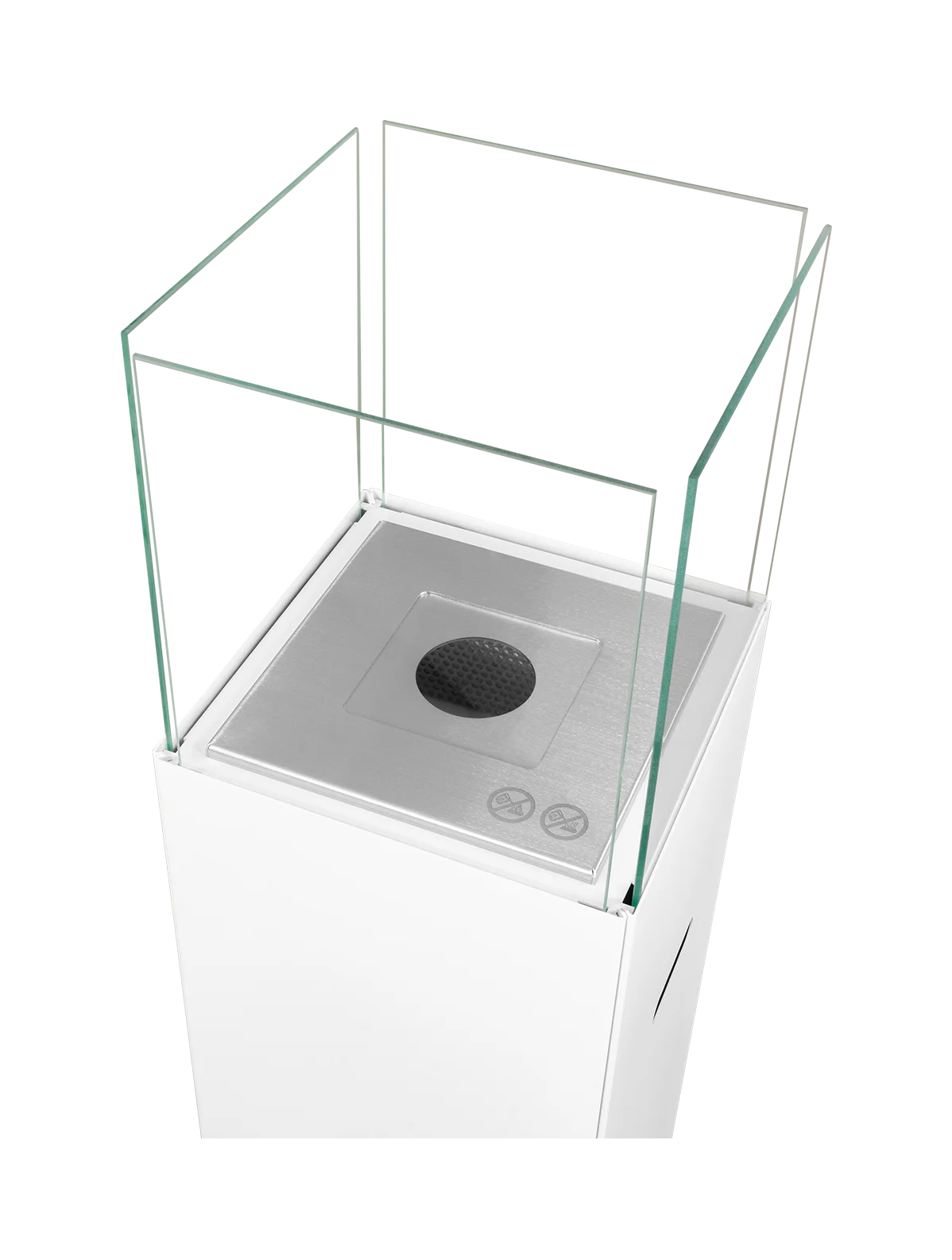 Biokamin Stand PATIO Weiß Matt - IgnisLumina.ch