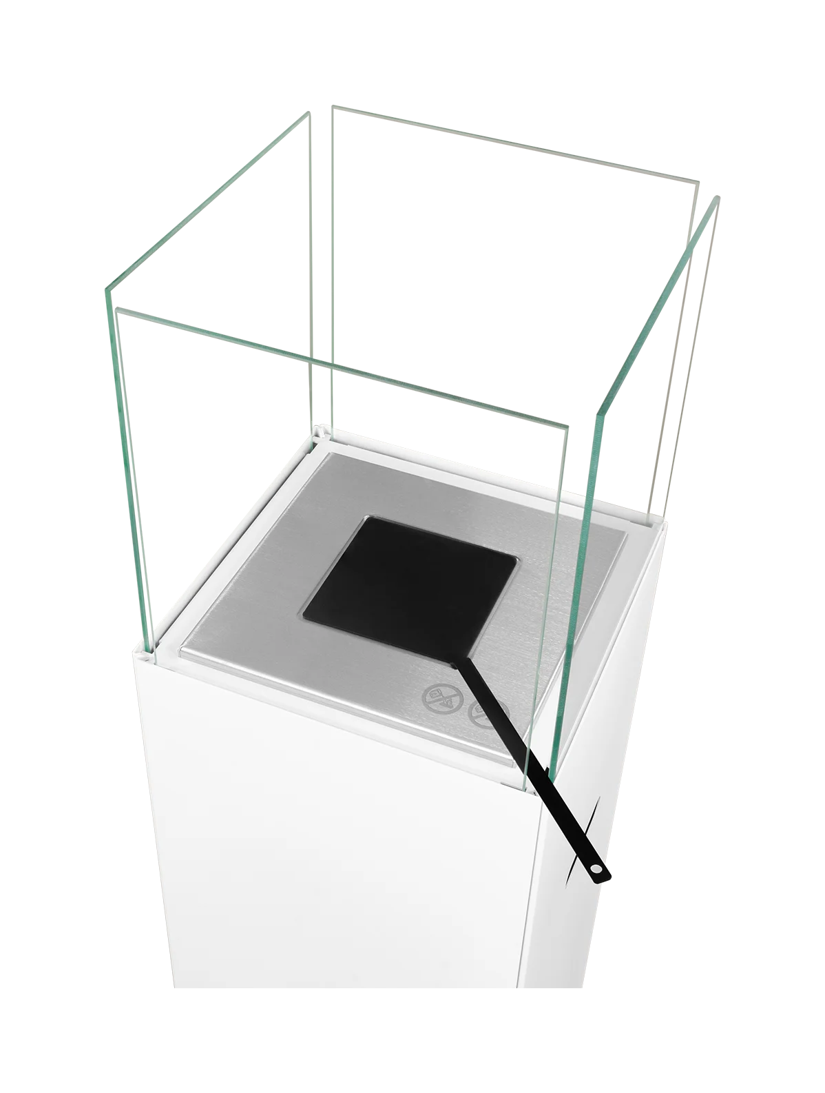 Biokamin Stand PATIO Weiß Matt - IgnisLumina.ch