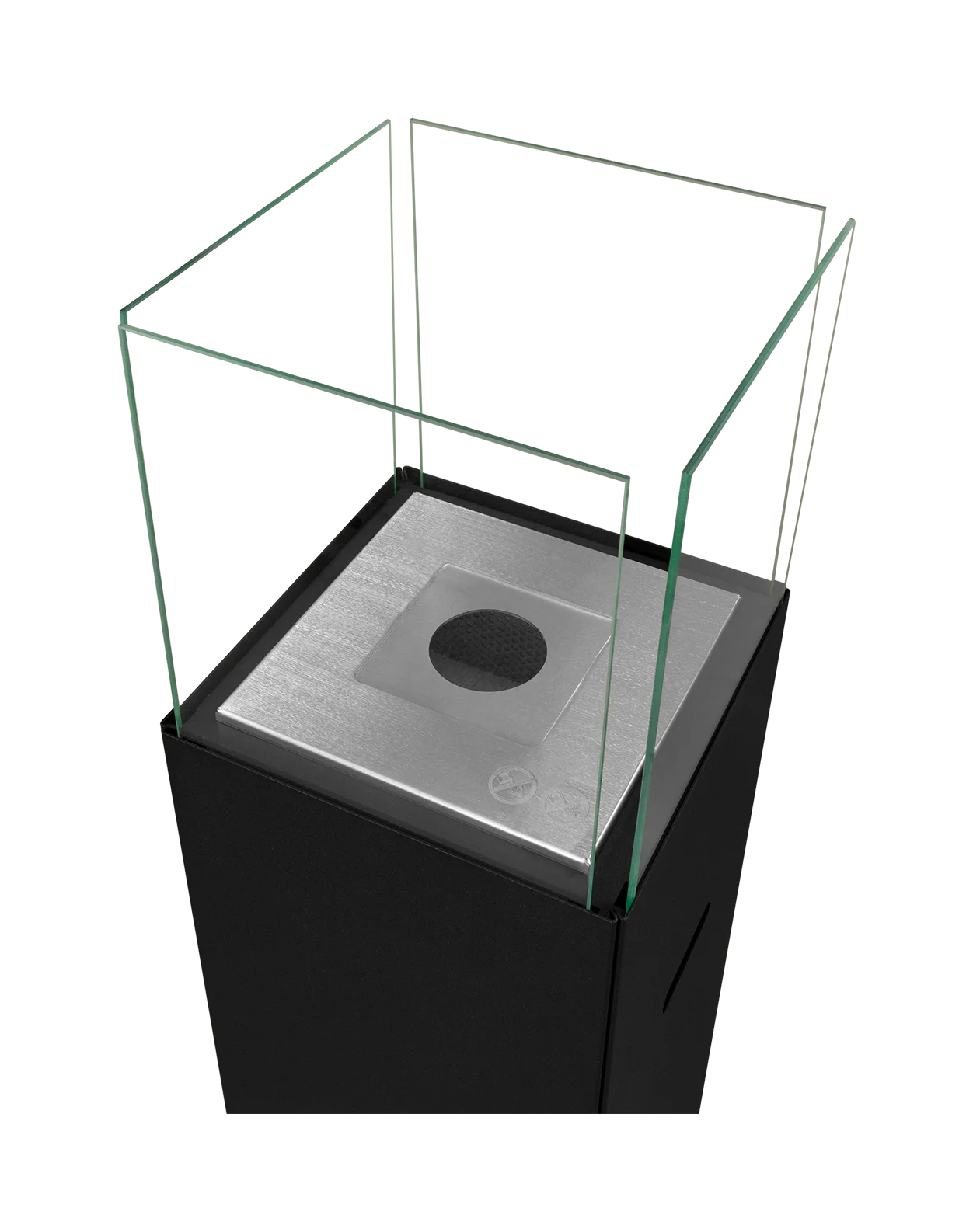 Biokamin Stand PATIO - BESTIA Schwarz Matt - IgnisLumina.ch