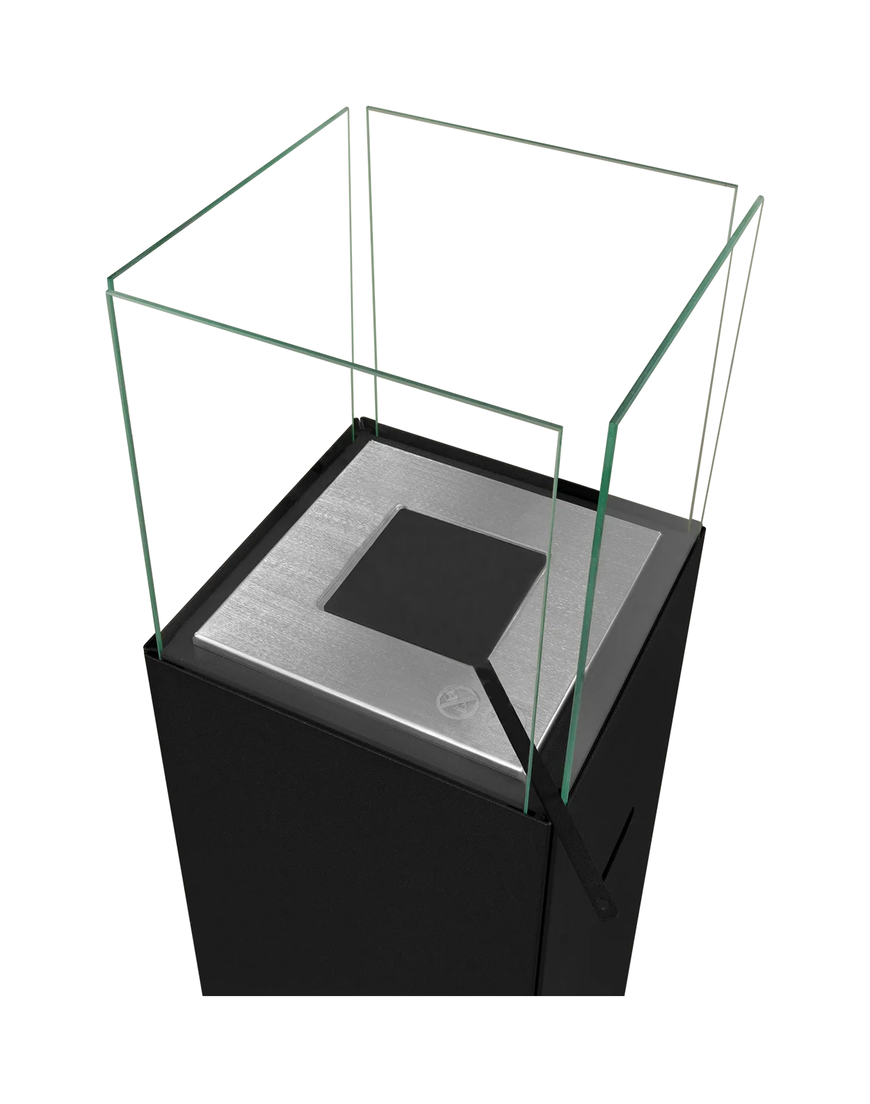 Biokamin Stand PATIO - BESTIA Schwarz Matt - IgnisLumina.ch