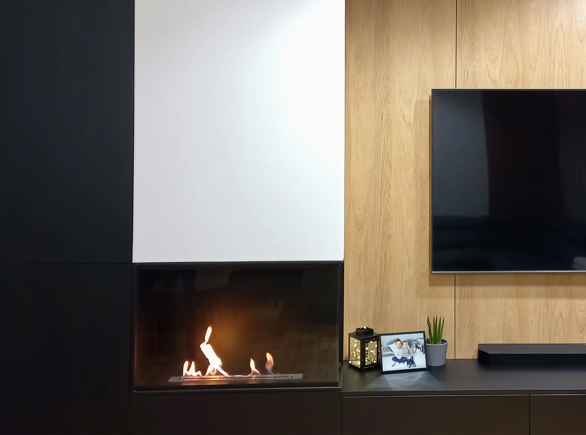 Einbau-Biokamin Eck BIO-ECO Rechts - IgnisLumina.ch