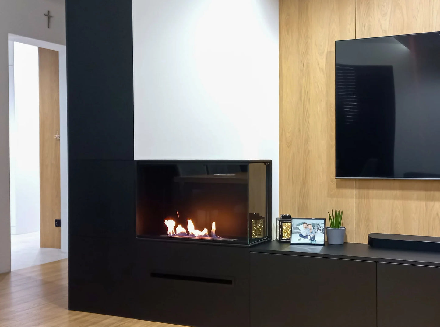 Einbau-Biokamin Eck BIO-ECO Rechts - IgnisLumina.ch