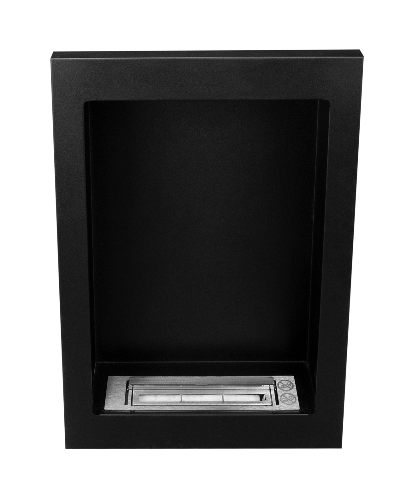 Wand-Biokamin Vertical Schwarz Strukturiert Matt - IgnisLumina.ch