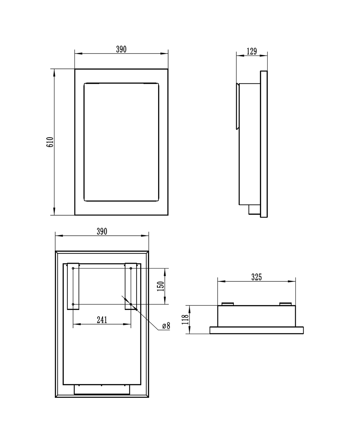 LUMINA Vertical – Hängender Bioethanol-Kamin