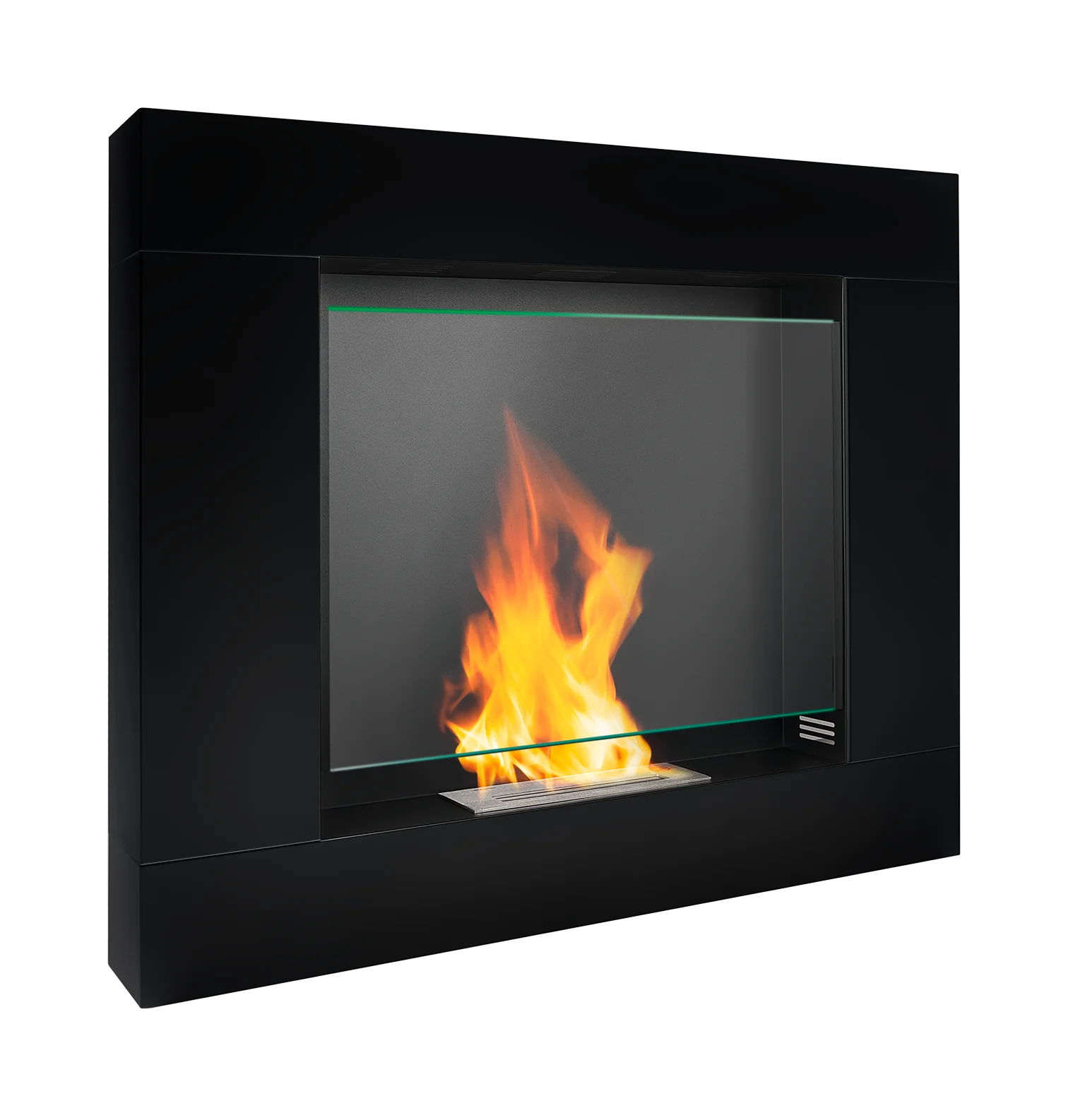 Biokamin Portal Asne Schwarz Matt - IgnisLumina.ch