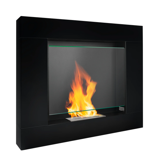 Biokamin Portal Asne Schwarz Matt - IgnisLumina.ch