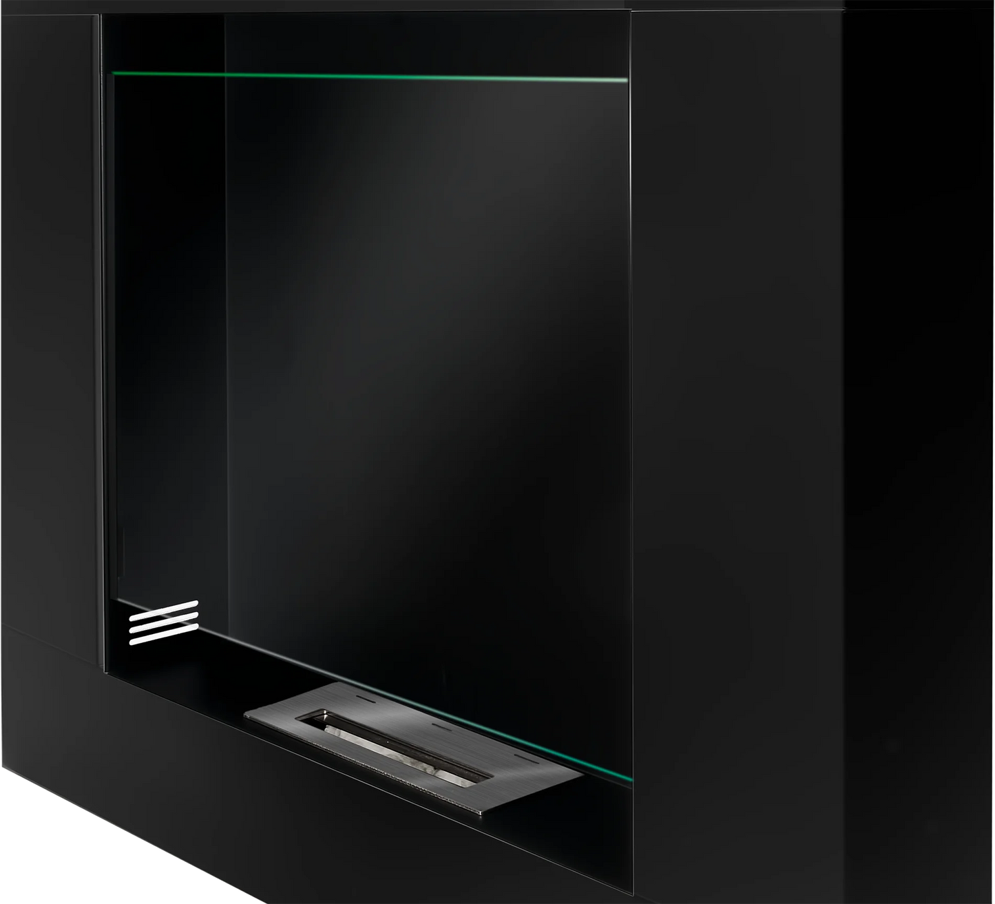 Biokamin Portal Asne Schwarz Matt - IgnisLumina.ch