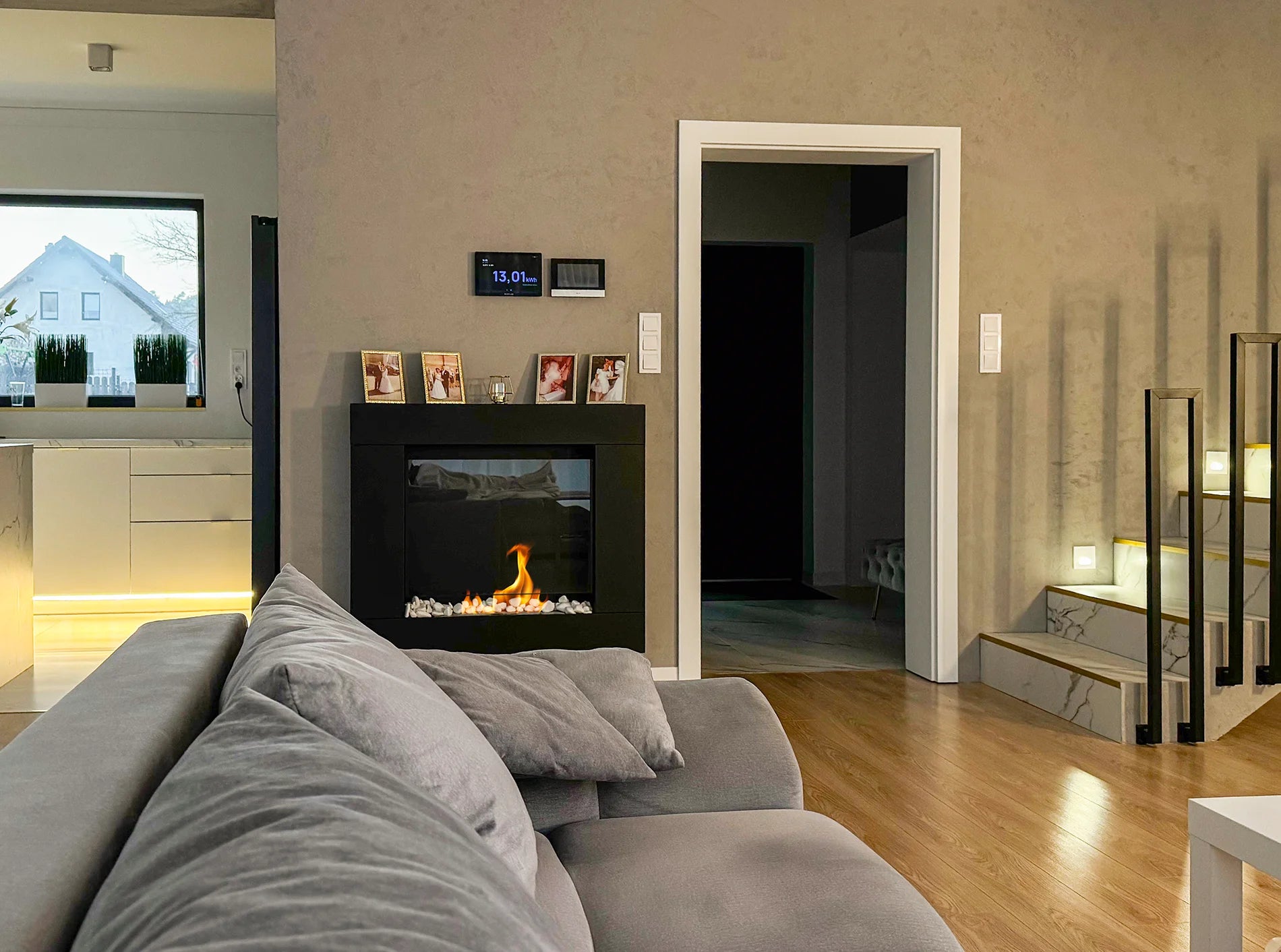 Biokamin Portal Asne Schwarz Matt - IgnisLumina.ch