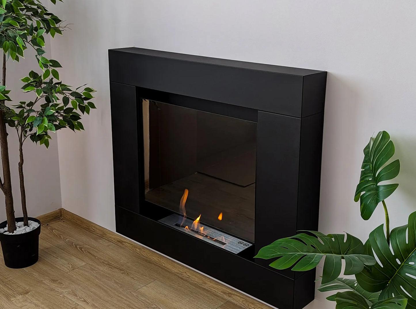 Biokamin Portal Asne Schwarz Matt - IgnisLumina.ch