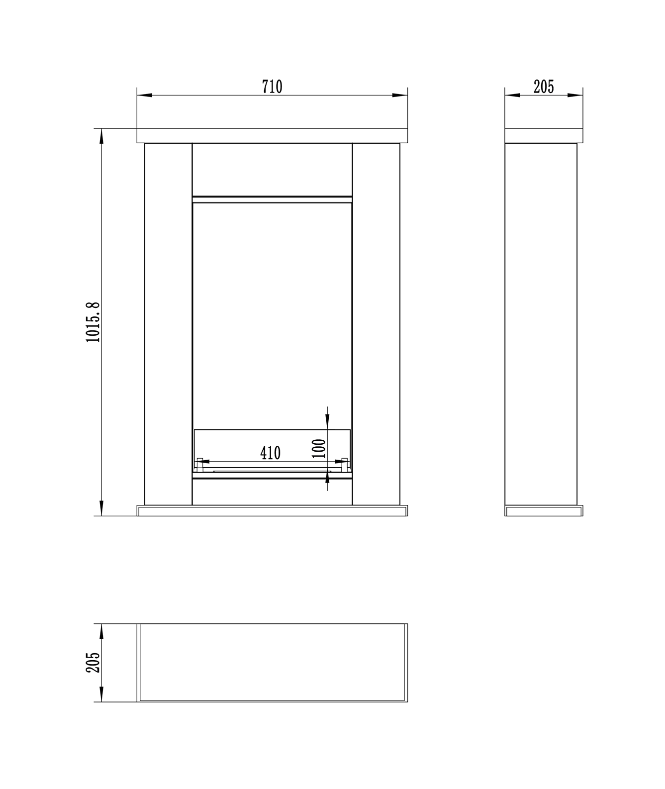 Biokamin Portal Boho mit Glas - IgnisLumina.ch