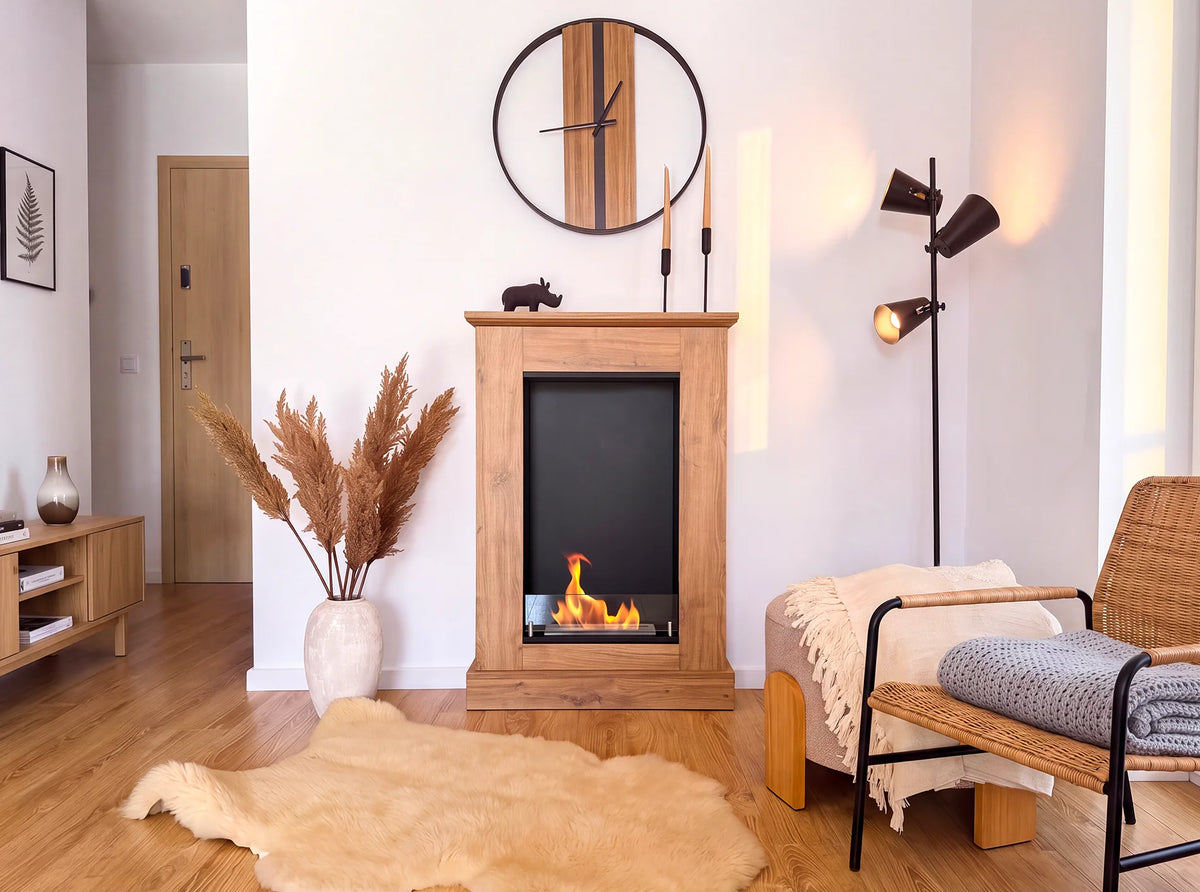 LUMINA Boho – Biocaminetto con cornice e vetro