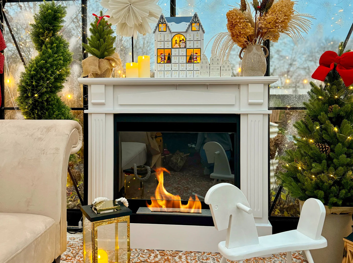 Biokamin Kolosseum Portal Verona mit Glas - IgnisLumina.ch