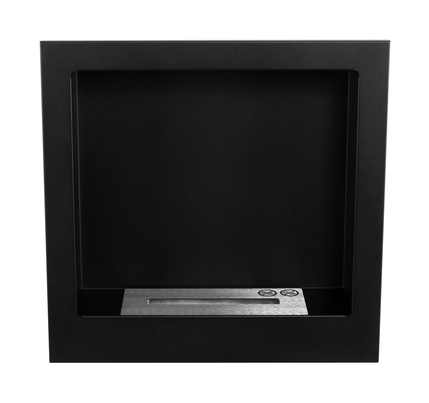 Wand-Biokamin 400x400 Schwarz Strukturiert Matt - IgnisLumina.ch