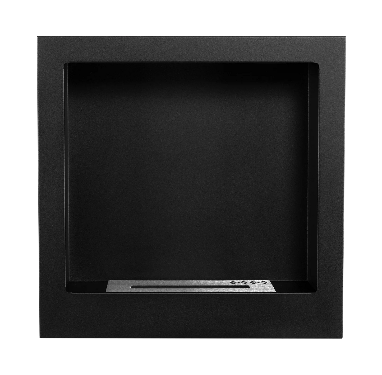 Wand-Biokamin 400x400 Schwarz Strukturiert Matt - IgnisLumina.ch