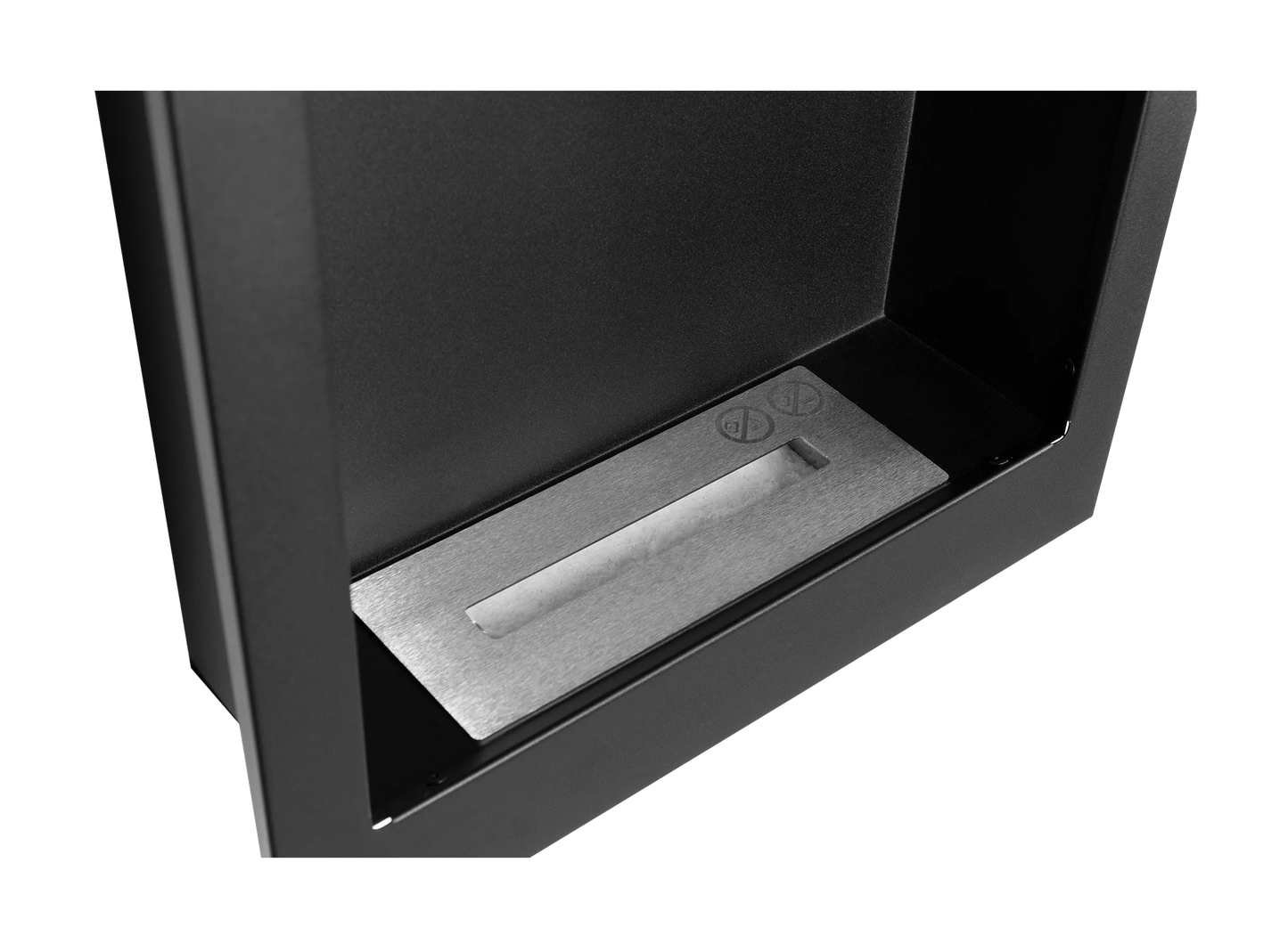 Wand-Biokamin 400x400 Schwarz Strukturiert Matt - IgnisLumina.ch