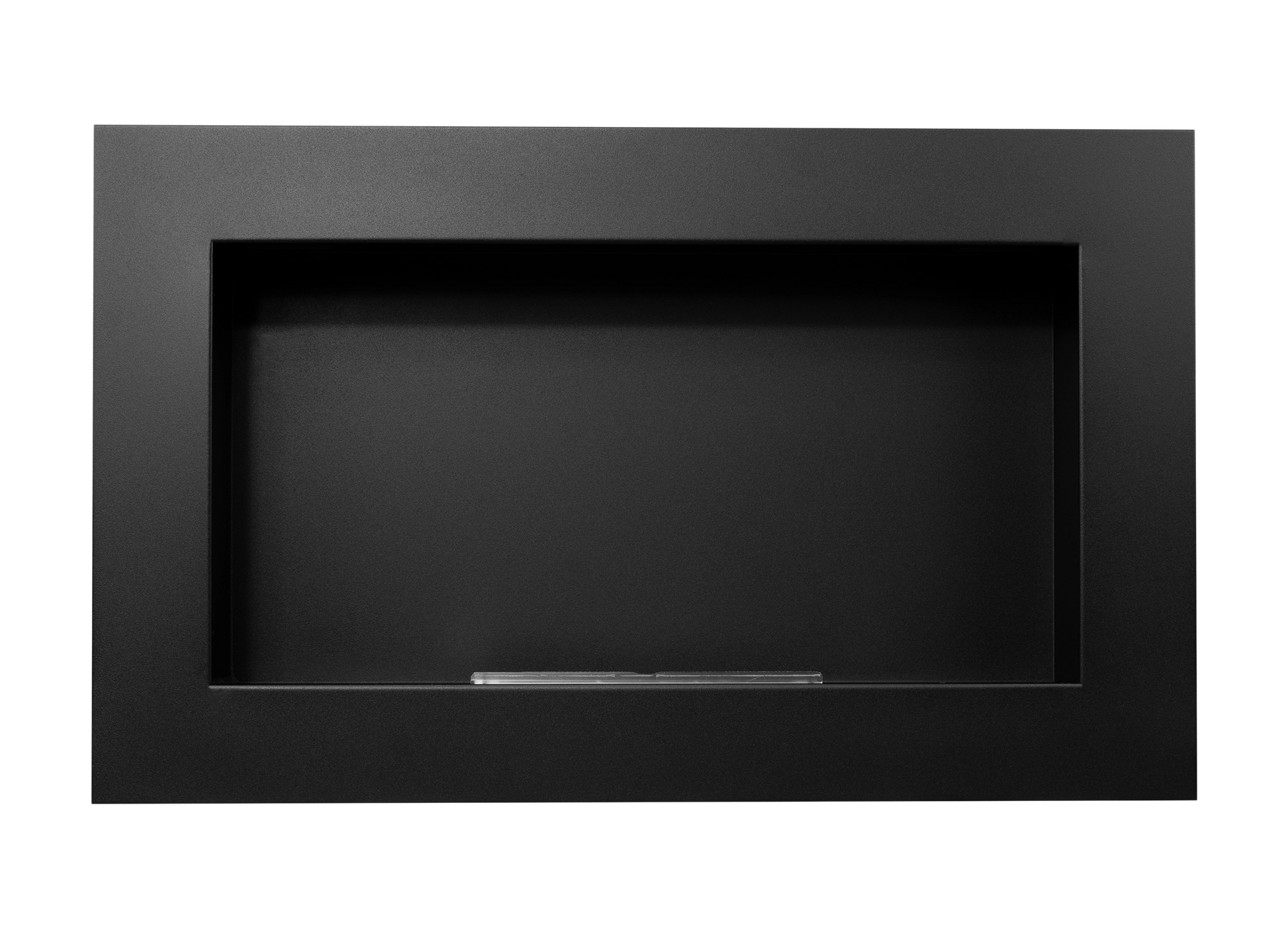 Wand-Biokamin 650x400 Schwarz Strukturiert Matt - IgnisLumina.ch