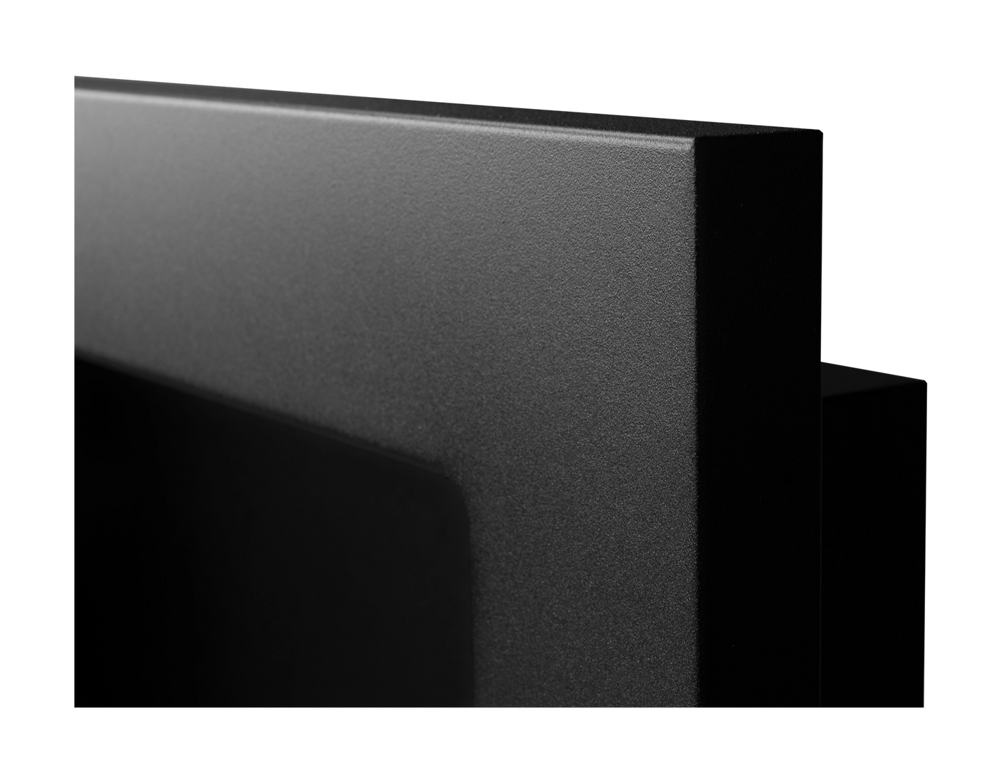 Biokamin 650x400 mit Glas Schwarz Strukturiert - IgnisLumina.ch