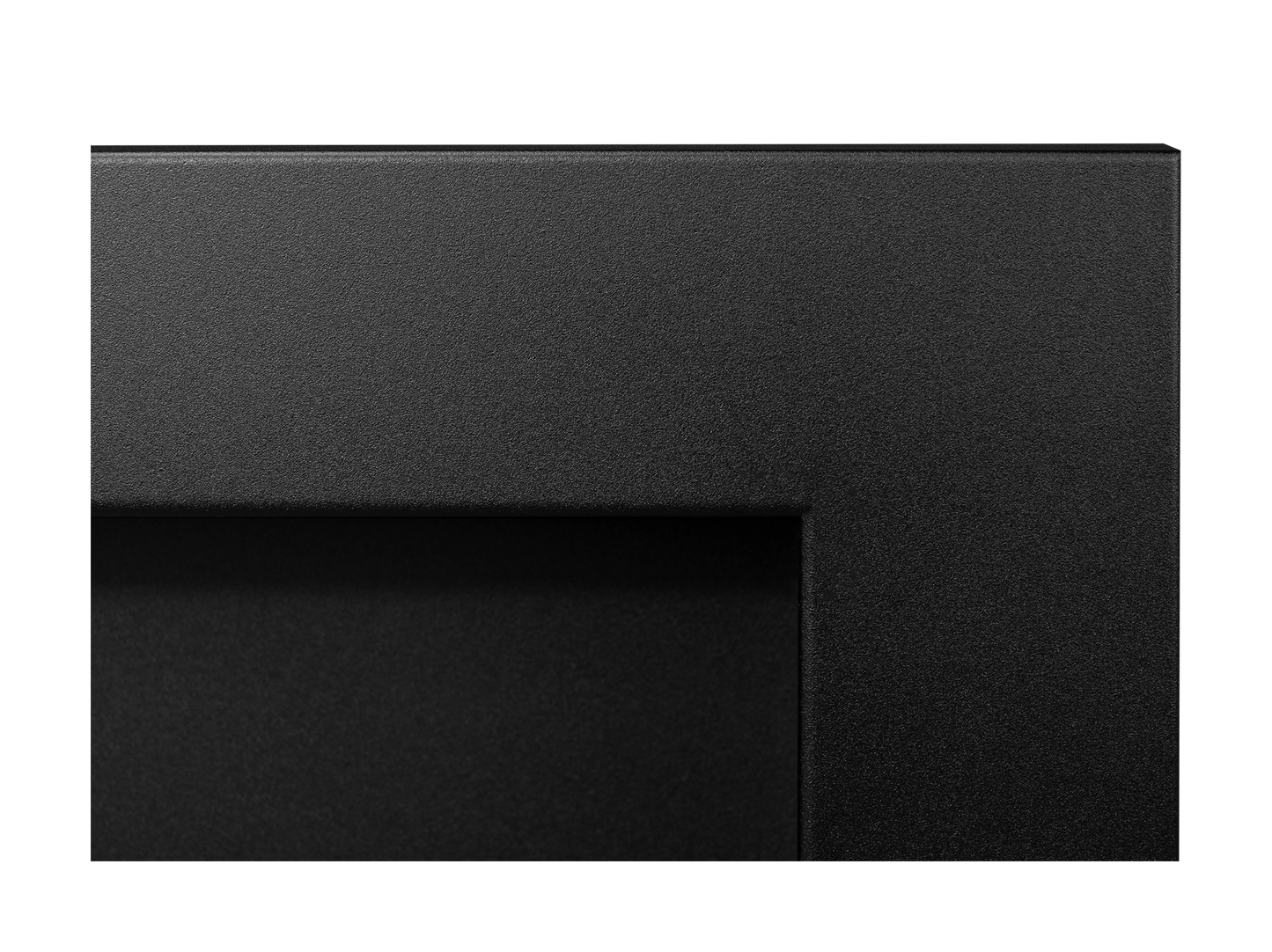 Biokamin 650x400 mit Glas Schwarz Strukturiert - IgnisLumina.ch