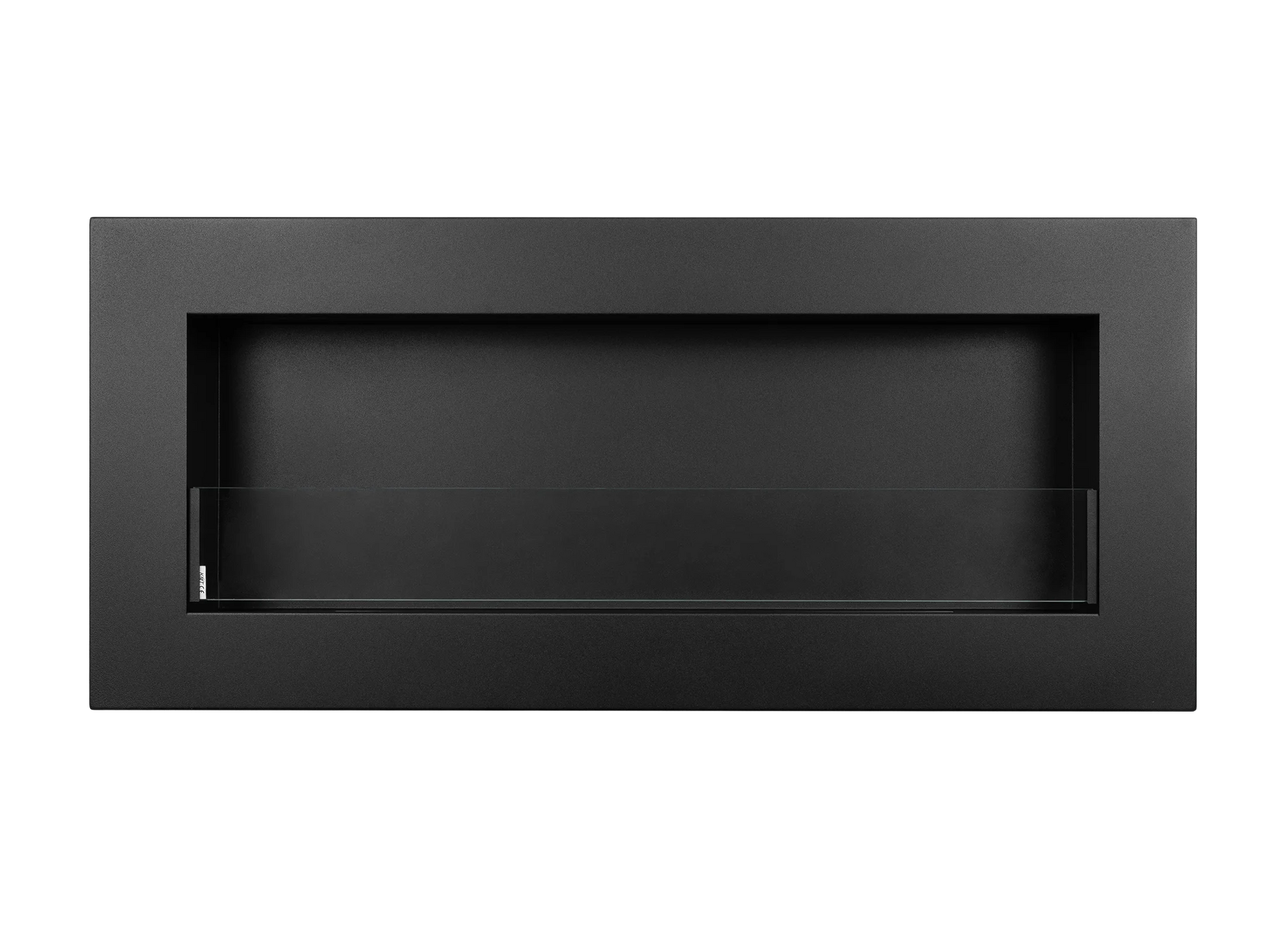 Biokamin Box 900x400 Schwarz mit Glas - IgnisLumina.ch